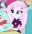 Size: 572x613 | Tagged: safe, derpibooru import, screencap, fleur-de-lis, pinkie pie, tip top, better together, equestria girls, five stars, clothes, cropped, crystal prep academy uniform, eyeshadow, fleurabetes, makeup, menu, school uniform, smiling, sweet snacks cafe, when she smiles, written equestrian