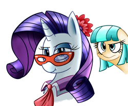 Size: 1200x1000 | Tagged: safe, artist:radek1212, coco pommel, rarity, pony, unicorn, glasses, simple background, white background