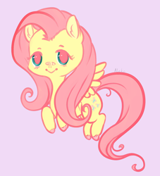 Size: 1544x1700 | Tagged: safe, artist:chainsawteaparty, fluttershy, pegasus, pony, chibi, female, mare, solo