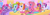 Size: 1459x435 | Tagged: safe, derpibooru import, screencap, pinkie pie, rainbow dash, scootaloo, starsong, sweetie belle, toola roola, earth pony, pegasus, pony, g3.5, twinkle wish adventure, g3 panorama, ornament, panorama, stuffy stuff