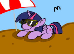 Size: 550x400 | Tagged: safe, artist:benja, derpibooru import, twilight sparkle, twilight sparkle (alicorn), alicorn, pony, animated, ask-ask-the-ponies, female, frame by frame, mare, solo, squigglevision, sunglasses