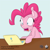 Size: 4000x4000 | Tagged: safe, artist:dfectivedvice, artist:wodahseht, pinkie pie, earth pony, pony, computer, laptop computer, reaction image, shocked, solo, wide eyes