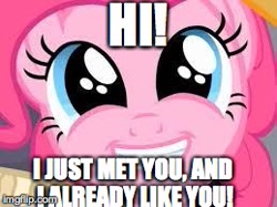 Size: 259x194 | Tagged: safe, pinkie pie, earth pony, pony, image macro, imgflip, meme, solo