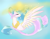 Size: 5000x3939 | Tagged: safe, artist:midnightdream123, princess celestia, alicorn, pony, absurd resolution, eyes closed, magic, solo, spread wings, swanlestia