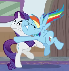 Size: 464x478 | Tagged: safe, derpibooru import, screencap, rainbow dash, rarity, pegasus, pony, unicorn, mystery voice, cropped, out of context