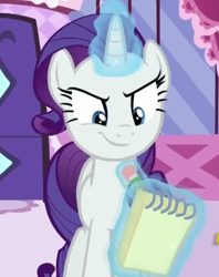 Size: 338x426 | Tagged: safe, screencap, rarity, pony, unicorn, the cart before the ponies, solo