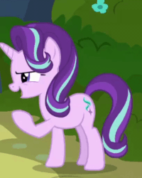 Size: 408x510 | Tagged: safe, screencap, starlight glimmer, pony, unicorn, to change a changeling, animated, cropped, cute, eyes closed, female, gif, glimmerbetes, happy, hoofy-kicks, horses doing horse things, mare, raised hoof, rearing, solo
