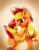 Size: 1545x2000 | Tagged: safe, artist:blindcoyote, apple bloom, applejack, earth pony, pony, sisters, speedpaint