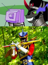 Size: 564x771 | Tagged: safe, derpibooru import, king sombra, pony, unicorn, deathryuger, exploitable meme, meme, obligatory pony, super sentai, tv meme, zyuden sentai kyoryuger