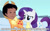 Size: 960x593 | Tagged: safe, edit, screencap, applejack, rarity, earth pony, pony, unicorn, carlos, carlosjack, magic school bus, meme, name pun, pun