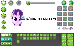 Size: 1680x1050 | Tagged: safe, starlight glimmer, alicorn, pony, buttons, face, female, game, game screencap, geometry dash, level, level editor, mare, smiling, video game