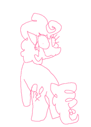 Size: 412x573 | Tagged: artist needed, safe, pinkie pie, earth pony, pony, 1000 hours in ms paint, monochrome, ms paint, solo