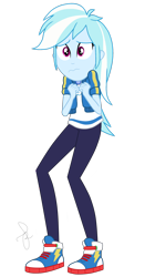 Size: 1050x2000 | Tagged: safe, artist:ilaria122, derpibooru import, edit, editor:slayerbvc, rainbow dash, equestria girls, equestria girls series, rollercoaster of friendship, alternate cutie mark, clothes, converse, female, geode of super speed, hair color edit, magical geodes, missing accessory, rainbow-less dash, scared, shoes, sneakers, solo, vector, vector edit