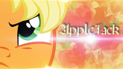 Size: 2560x1440 | Tagged: safe, artist:dj-applej-sound, artist:sairoch, applejack, earth pony, pony, close-up, cutie mark, lens flare, vector, wallpaper