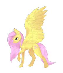 Size: 1024x1195 | Tagged: safe, artist:skylark333, fluttershy, pegasus, pony, female, mare, pink mane, solo, yellow coat