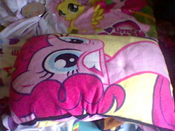 Size: 640x480 | Tagged: safe, fluttershy, pinkie pie, irl, merchandise, photo, pillow