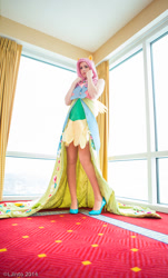 Size: 543x900 | Tagged: safe, artist:koi-ishly, fluttershy, human, clothes, cosplay, dress, irl, irl human, photo