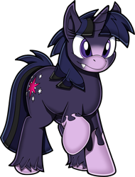 Size: 1823x2400 | Tagged: safe, artist:fuzon-s, derpibooru import, twilight sparkle, werewolf, fangs, looking at you, raised hoof, raised leg, simple background, smiling, solo, sonic channel, sonic the hedgehog (series), style emulation, transparent background, twilight unbound, unshorn fetlocks, vector, werelight shine, yuji uekawa style