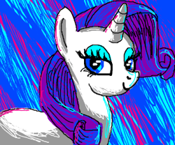 Size: 300x250 | Tagged: safe, artist:chokuru, rarity, pony, unicorn, color porn, drawception, solo