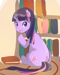 Size: 800x1000 | Tagged: safe, artist:biscuit1646, derpibooru import, twilight sparkle, book, golden oaks library, pixiv, solo