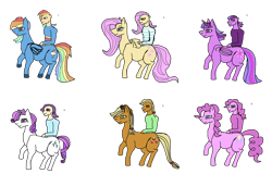 Size: 1024x657 | Tagged: safe, artist:laupin, derpibooru import, applejack, fluttershy, pinkie pie, rainbow dash, rarity, twilight sparkle, twilight sparkle (alicorn), alicorn, earth pony, pegasus, pony, unicorn, humalos, mane six