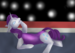 Size: 1754x1240 | Tagged: safe, artist:stardustlily03, rarity, pony, unicorn, drama queen, gymnastics, leotard