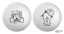 Size: 900x474 | Tagged: safe, artist:tsitra360, derpibooru import, rainbow dash, pegasus, pony, black and white, golf, golf ball, grayscale, plot