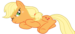 Size: 4098x1880 | Tagged: safe, artist:slb94, applejack, earth pony, pony, look before you sleep, on side, one eye closed, simple background, solo, transparent background, vector