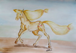 Size: 1024x712 | Tagged: safe, artist:fairydraft, applejack, earth pony, pony, realistic, solo, traditional art