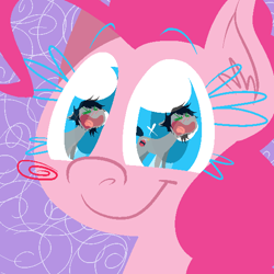 Size: 550x550 | Tagged: safe, artist:alittleofsomething, pinkie pie, earth pony, pony, crossover, dan, dan vs, fanfic art, lineless, ponified, the wheel and the butterfly saga