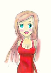 Size: 700x1000 | Tagged: safe, artist:jumboz95, fluttershy, human, humanized, solo