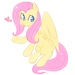 Size: 1280x1280 | Tagged: safe, artist:pegacornss, fluttershy, pegasus, pony, cute, heart, shyabetes, solo