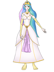 Size: 1536x2048 | Tagged: safe, artist:perle-de-suie, princess celestia, human, clothes, dress, humanized, solo