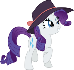 Size: 7148x6710 | Tagged: safe, artist:chrzanek97, rarity, pony, unicorn, rarity investigates, absurd resolution, cute, hat, raribetes, simple background, smiling, solo, transparent background, vector