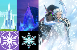Size: 1097x713 | Tagged: safe, artist:bgn, derpibooru import, edit, edited screencap, screencap, king sombra, anthro, human, blizzard, building, castle, comparison, confused, cropped, crossover, crossover shipping, crystal castle, crystal empire flag, elsa, elsombra, female, frozen (movie), glare, grin, ice, ice castle, male, open mouth, palace, see-through, smiling, snow, snowfall, snowflake, straight, symbol, symbols, wide eyes