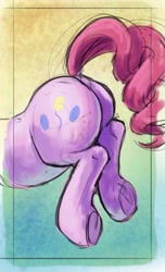 Size: 715x1177 | Tagged: safe, artist:caboni32, pinkie pie, earth pony, pony, balloonbutt, butt, butt only, dock, female, plot, sketch, solo, underhoof, wip