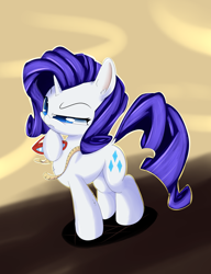 Size: 1024x1331 | Tagged: safe, artist:madacon, rarity, pony, unicorn, glasses, measuring tape, solo