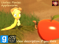 Size: 1600x1200 | Tagged: safe, artist:benno950, applejack, worm, 3d, appleworm, download at source, gmod, source filmmaker, species swap, worm pony