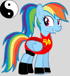 Size: 857x932 | Tagged: safe, artist:skulluigi, derpibooru import, rainbow dash, pegasus, pony, ecw, ponytail, rob van dam, rvd, tna, vector, vector edit, wrestling, wwe, yin-yang