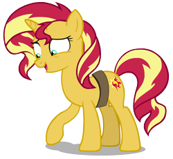 Size: 4650x4272 | Tagged: safe, artist:twilirity, sunset shimmer, pony, unicorn, equestria girls, mirror magic, spoiler:eqg specials, absurd resolution, female, mare, open mouth, simple background, solo, transparent background, vector