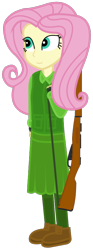 Size: 312x837 | Tagged: safe, artist:totallynotabronyfim, fluttershy, human, equestria girls, boots, clothes, gun, mosin nagant, rifle, skirt, socks, solo, weapon