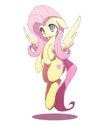 Size: 800x893 | Tagged: safe, artist:kolshica, fluttershy, pegasus, pony, floppy ears, flying, solo