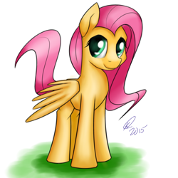 Size: 3600x3600 | Tagged: safe, artist:raindashdragon, fluttershy, pegasus, pony, female, mare, pink mane, solo, yellow coat