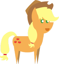 Size: 857x933 | Tagged: safe, artist:videogamehunter, applejack, earth pony, pony, female, mare, pointy ponies, solo