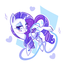 Size: 900x900 | Tagged: safe, artist:ipun, rarity, pony, unicorn, blushing, female, heart, heart eyes, mare, simple background, solo, white background, wingding eyes