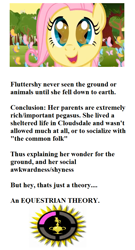 Size: 558x1032 | Tagged: safe, fluttershy, pegasus, pony, equestrian theory, mspaintponies, text, tryhard