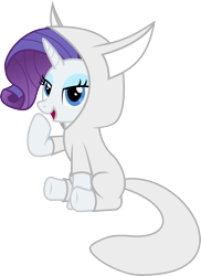 Size: 5359x7370 | Tagged: safe, artist:livehotsun, rarity, fox, pony, unicorn, absurd resolution, clothes, kigurumi, simple background, solo, transparent background, vector