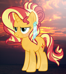 Size: 1944x2184 | Tagged: safe, artist:parisa07, sunset shimmer, crystal pony, pony, crystallized, hooves, solo