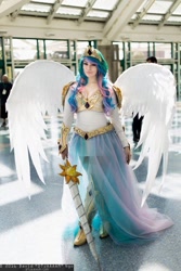 Size: 640x960 | Tagged: safe, artist:annalynncosplay, princess celestia, human, cleavage, clothes, cosplay, costume, female, irl, irl human, photo, solo