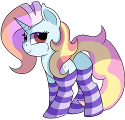 Size: 1280x1231 | Tagged: safe, artist:rainbowtashie, derpibooru import, fleur-de-lis, sassy saddles, oc, oc only, oc:exquisite attire, pony, unicorn, butt, clothes, commissioner:bigonionbean, cutie mark, female, fusion, fusion:exquisite attire, mare, meme, plot, seductive pose, socks, solo, striped socks, sultry pose, writer:bigonionbean